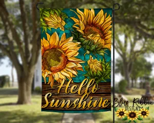 12X18" Single or Double Sided Hello Sunflower Garden Flag