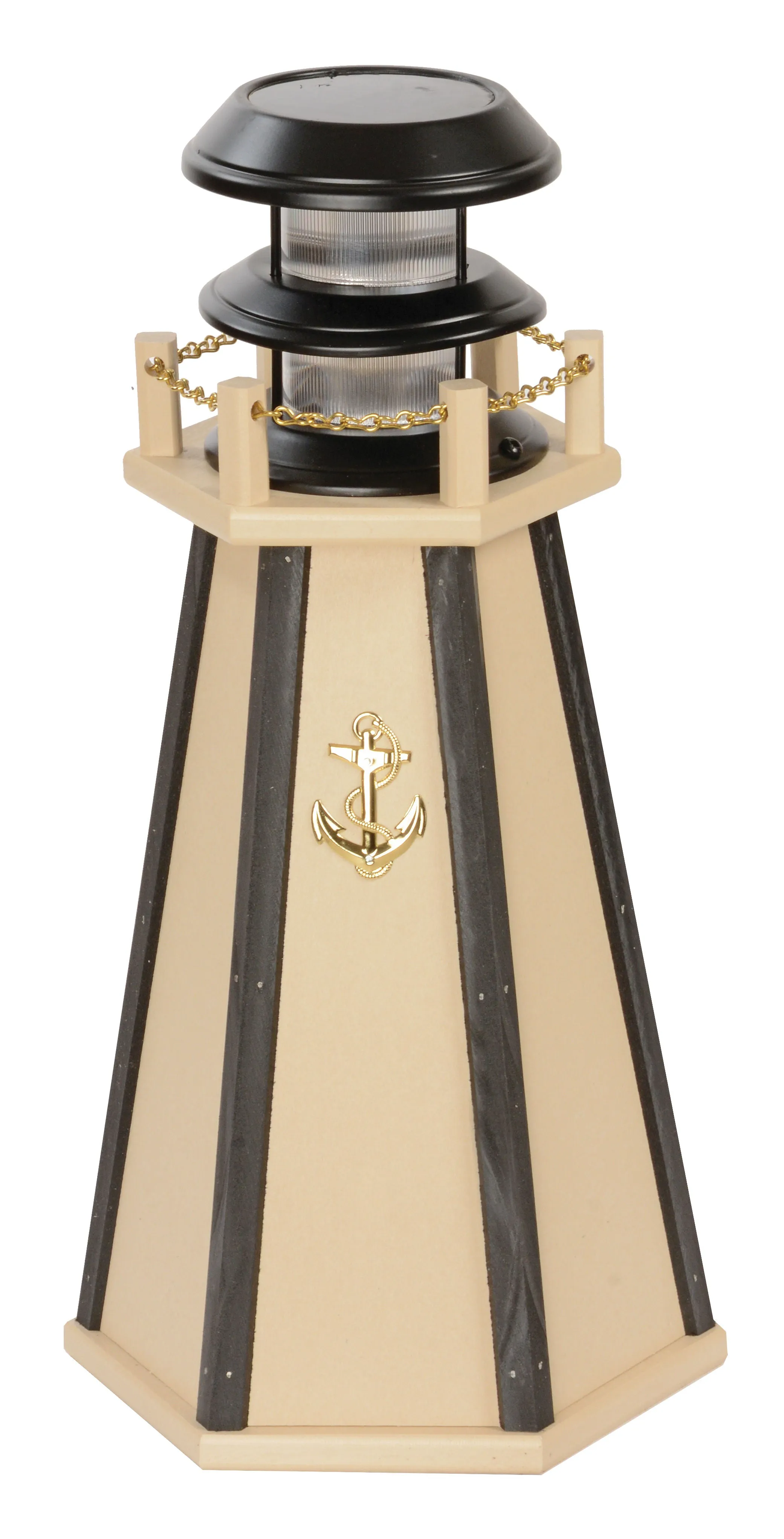 18 Inch Accent Poly Solar Lighthouse