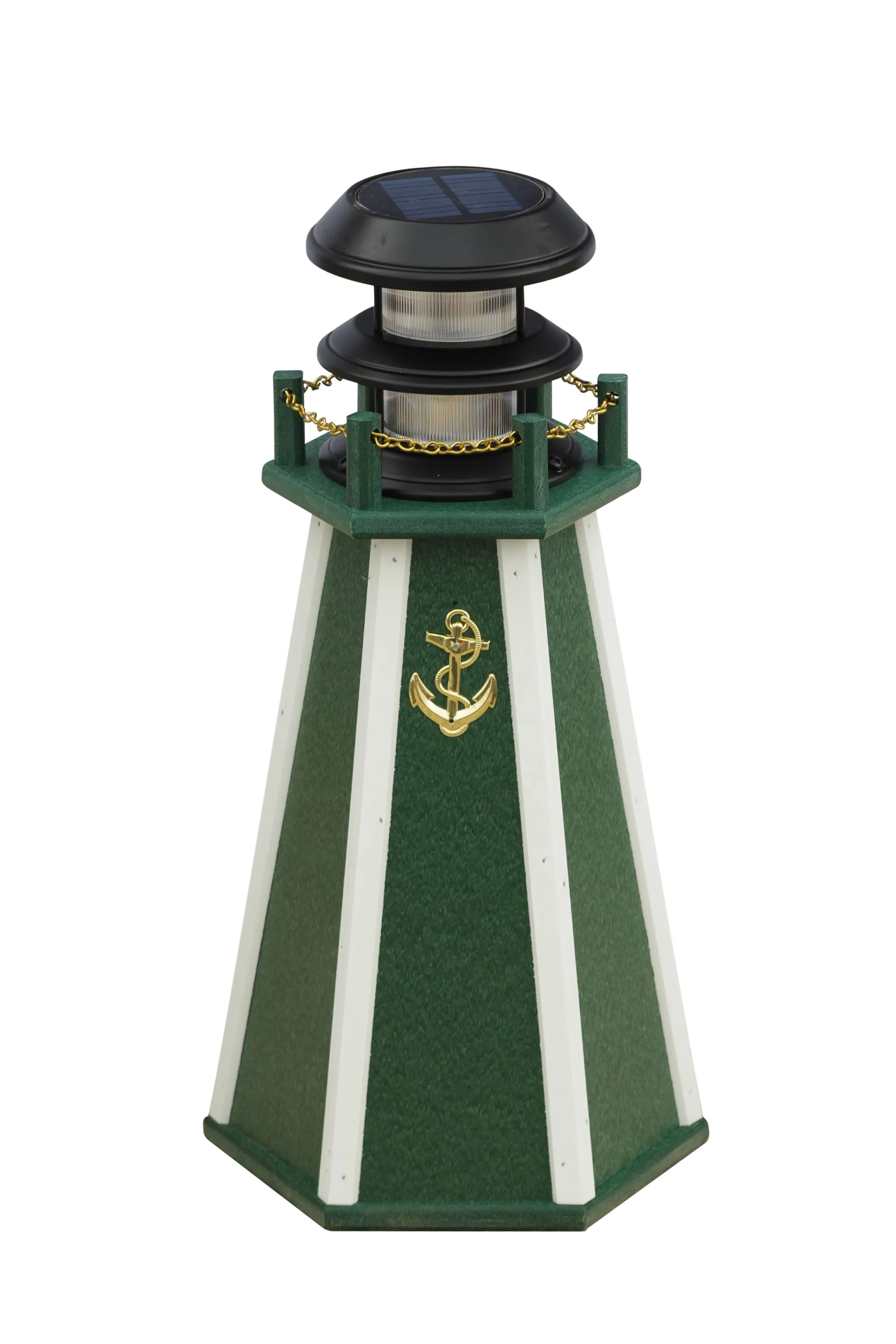 18 Inch Accent Poly Solar Lighthouse