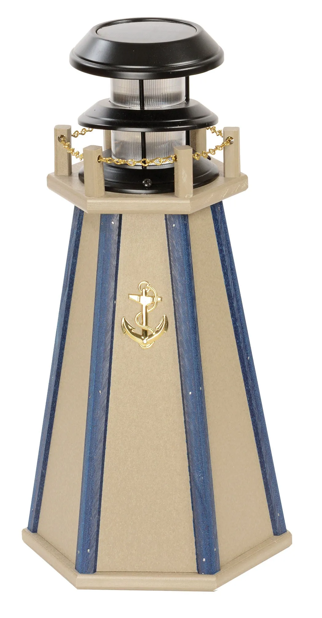 18 Inch Accent Poly Solar Lighthouse
