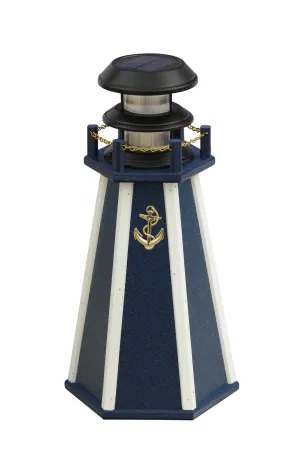 18 Inch Accent Poly Solar Lighthouse