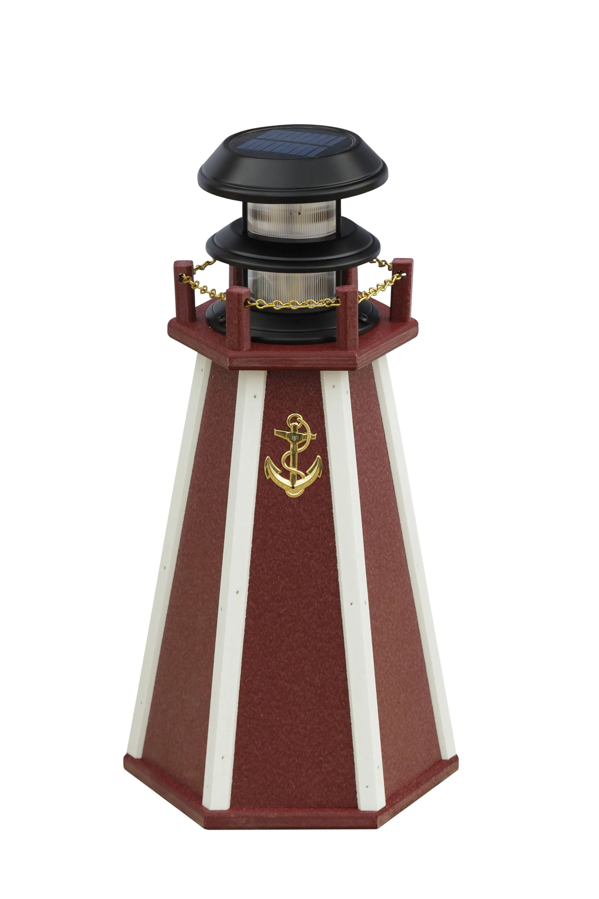 18 Inch Accent Poly Solar Lighthouse