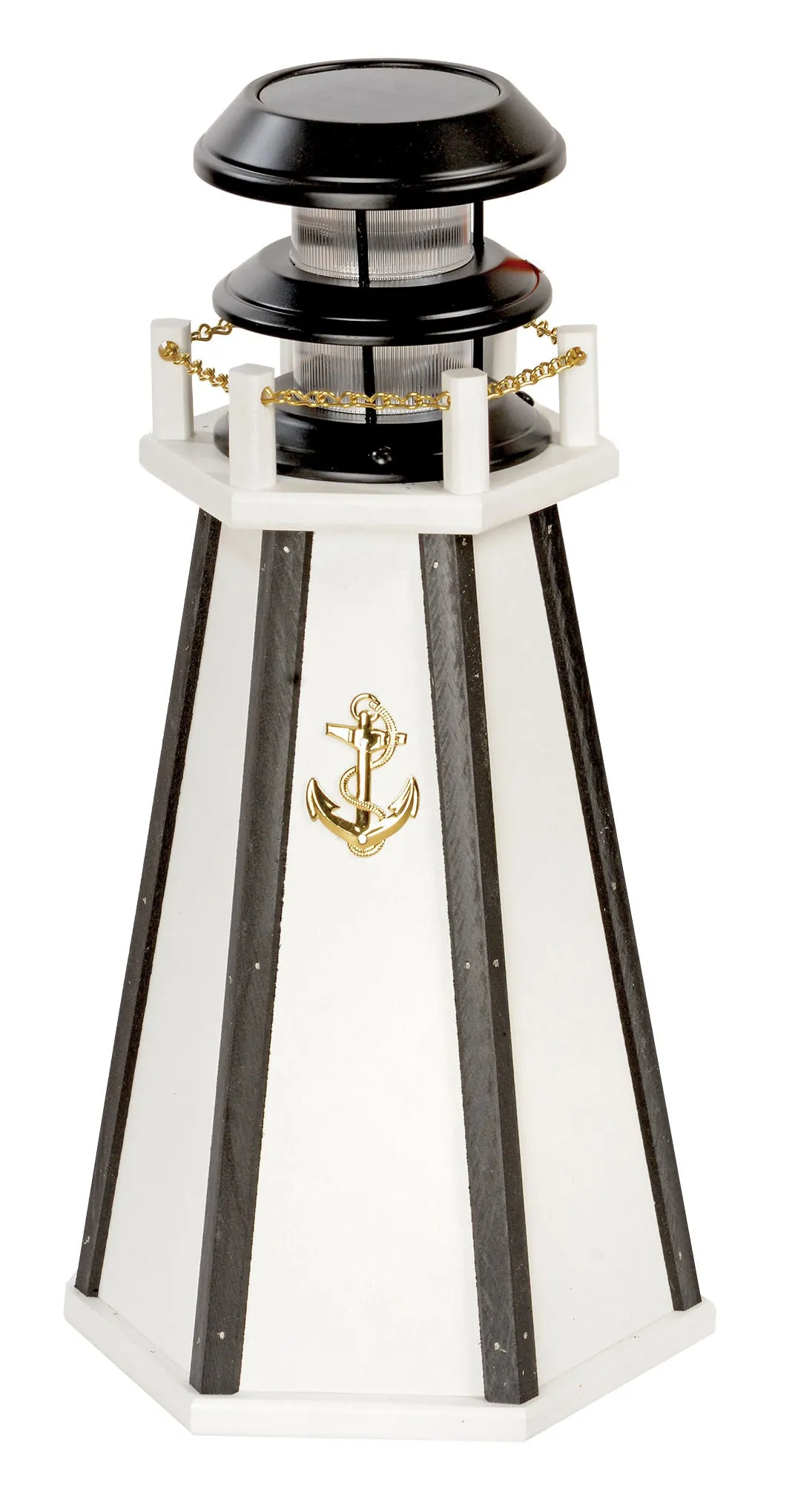18 Inch Accent Poly Solar Lighthouse
