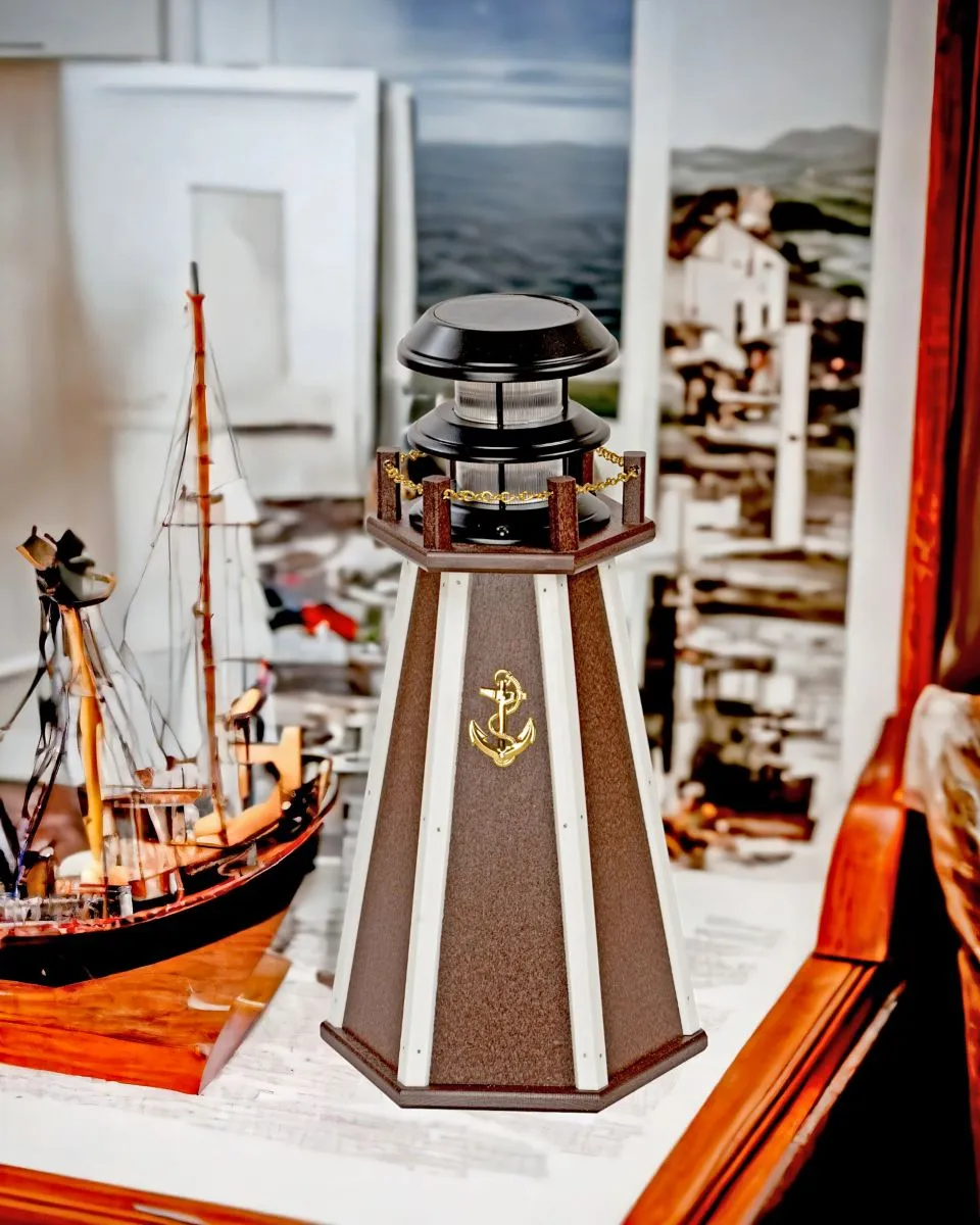 18 Inch Accent Poly Solar Lighthouse