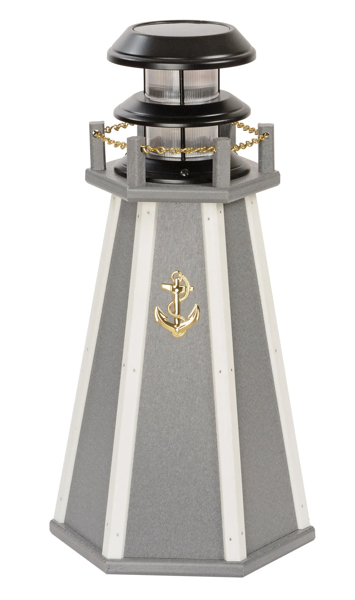 18 Inch Accent Poly Solar Lighthouse