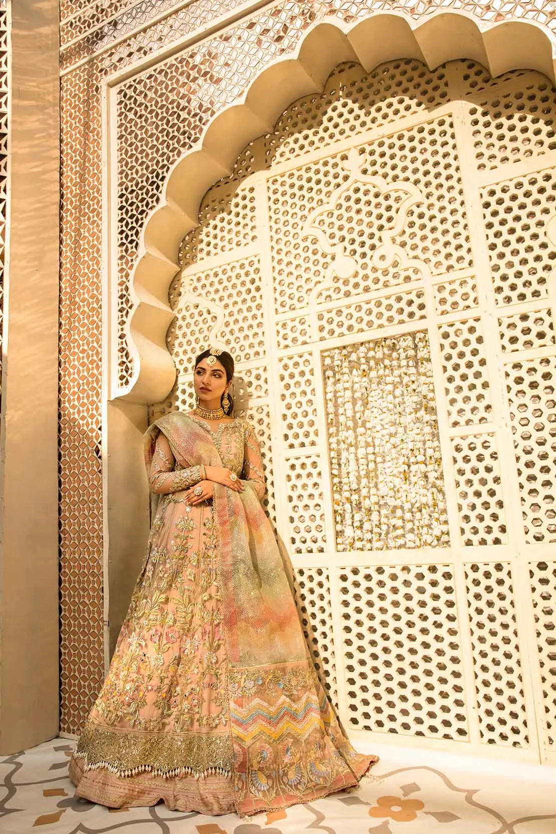 1A SHEESHAY HAZARON - BLUSH | Crimson X Saira Shakira Wedding Collection '22 | Unstitched Embroidered Velvet Suits