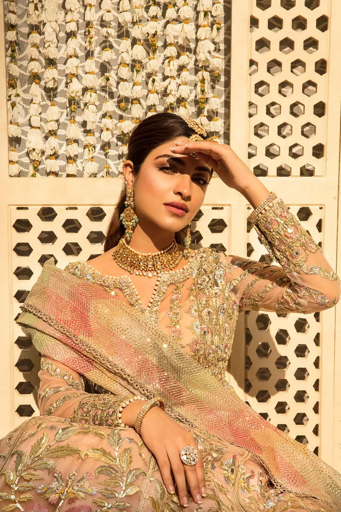 1A SHEESHAY HAZARON - BLUSH | Crimson X Saira Shakira Wedding Collection '22 | Unstitched Embroidered Velvet Suits