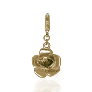 22K Garden Gold Rose Charm with Lobster Claw