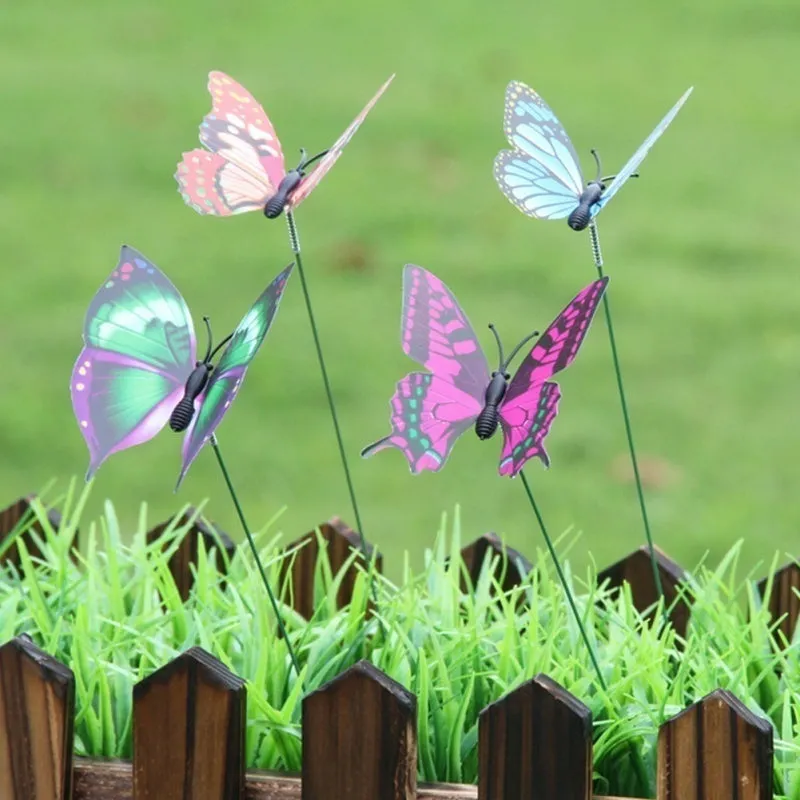 24pcs Bunch of Butterflies Garden Yard Planter