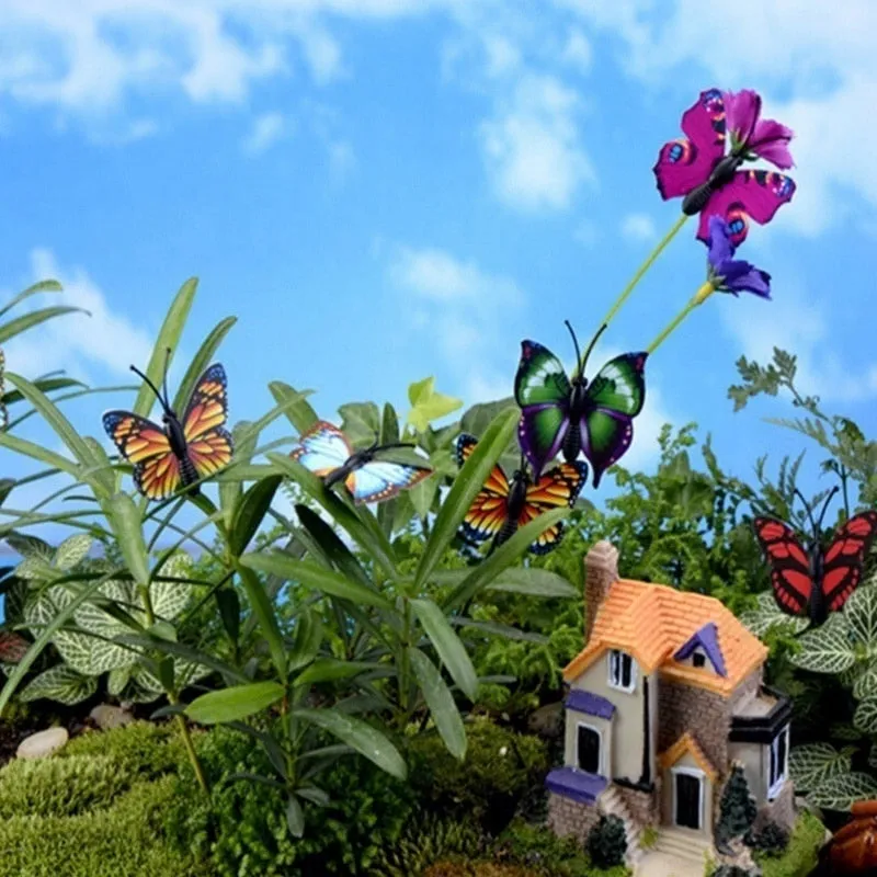 24pcs Bunch of Butterflies Garden Yard Planter