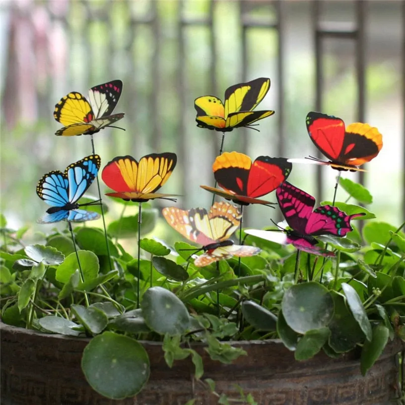 24pcs Bunch of Butterflies Garden Yard Planter