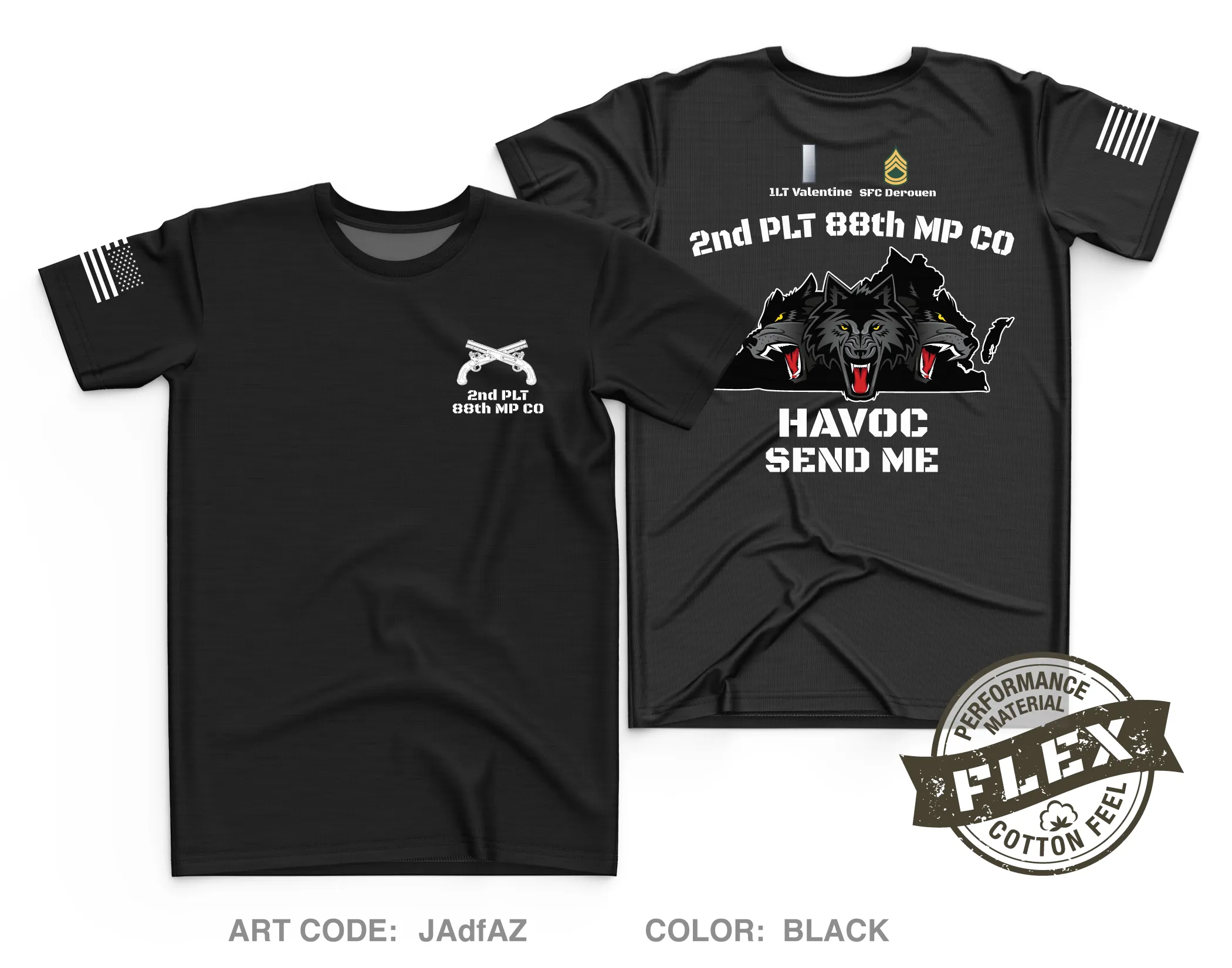 2nd PLT/ 88th MP CO Core Men's SS Flex Performance Tee - JAdfAZ