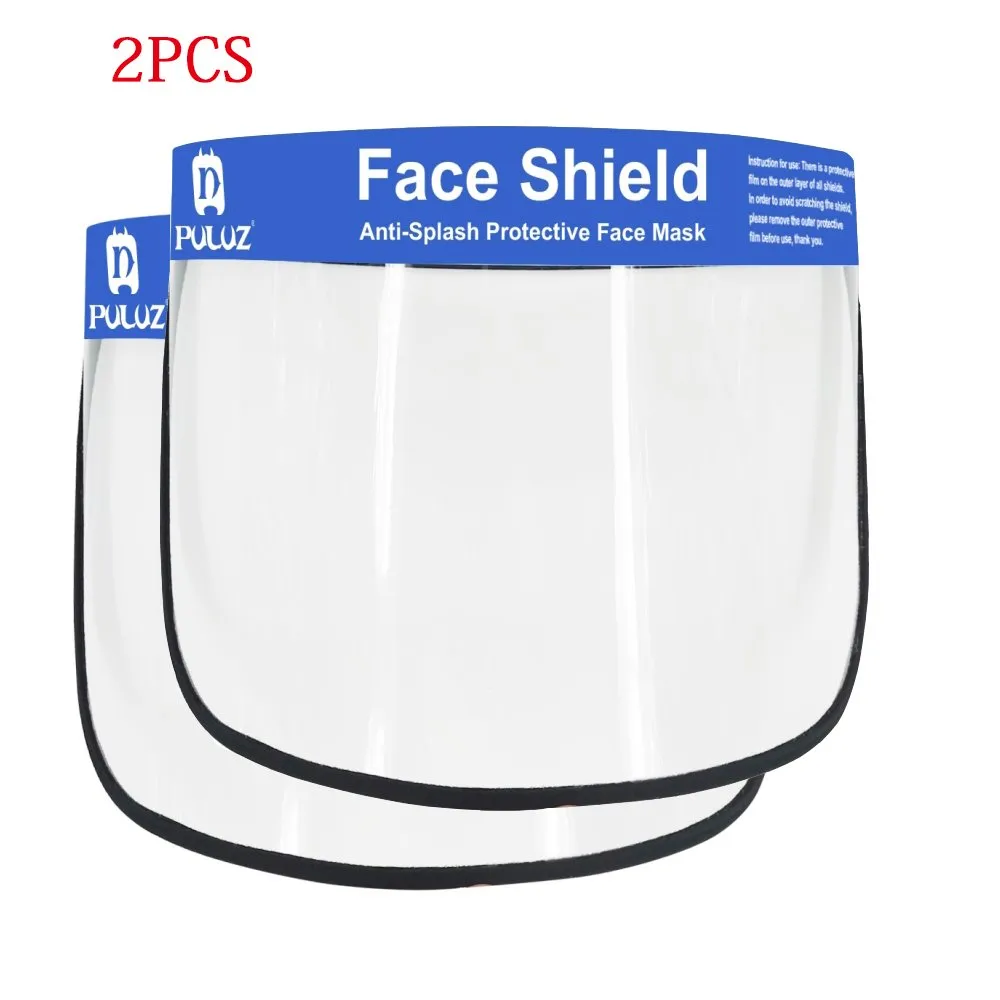 2PCS Transparent Face Guard Anti-Splash Protective Face Covers