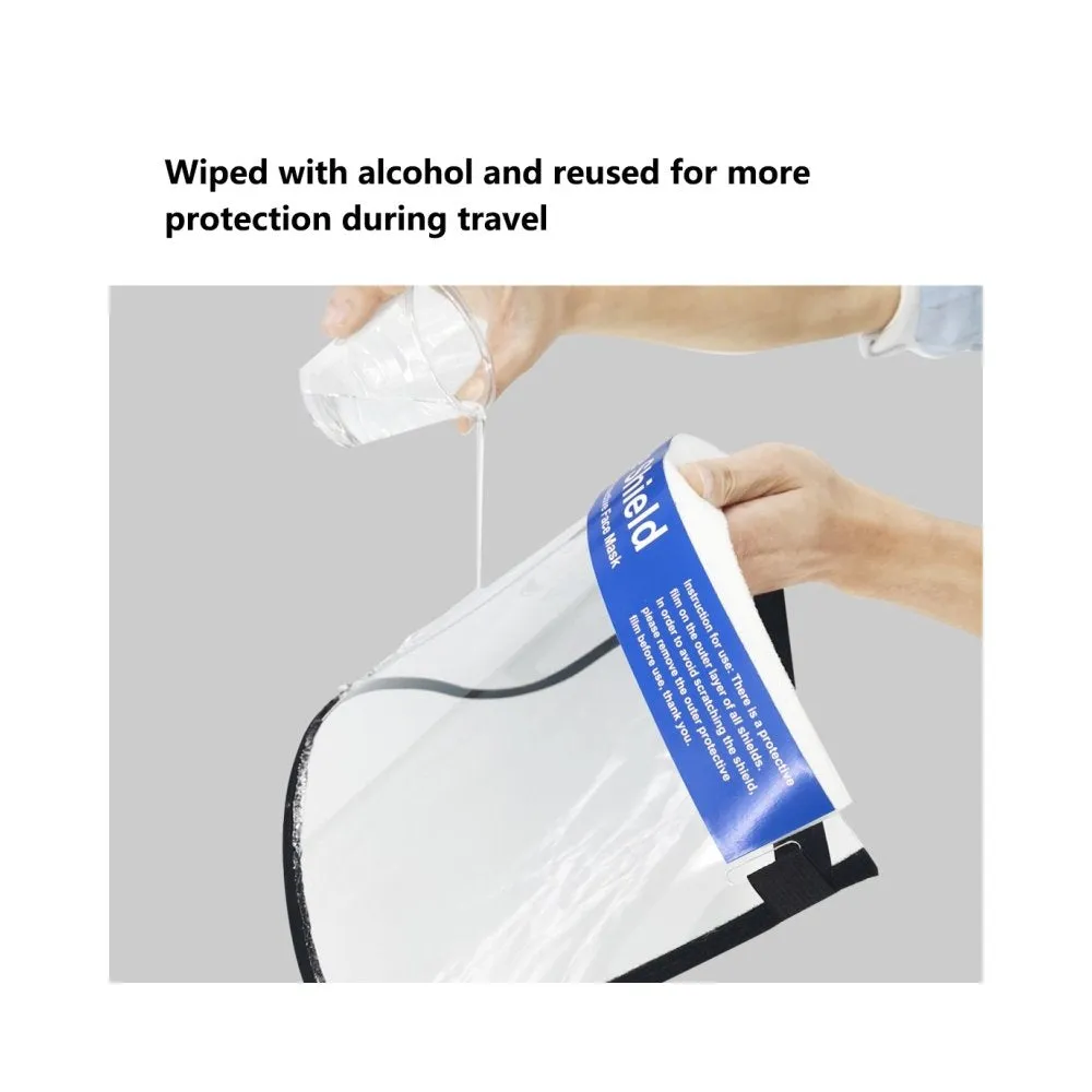 2PCS Transparent Face Guard Anti-Splash Protective Face Covers