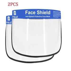 2PCS Transparent Face Guard Anti-Splash Protective Face Covers