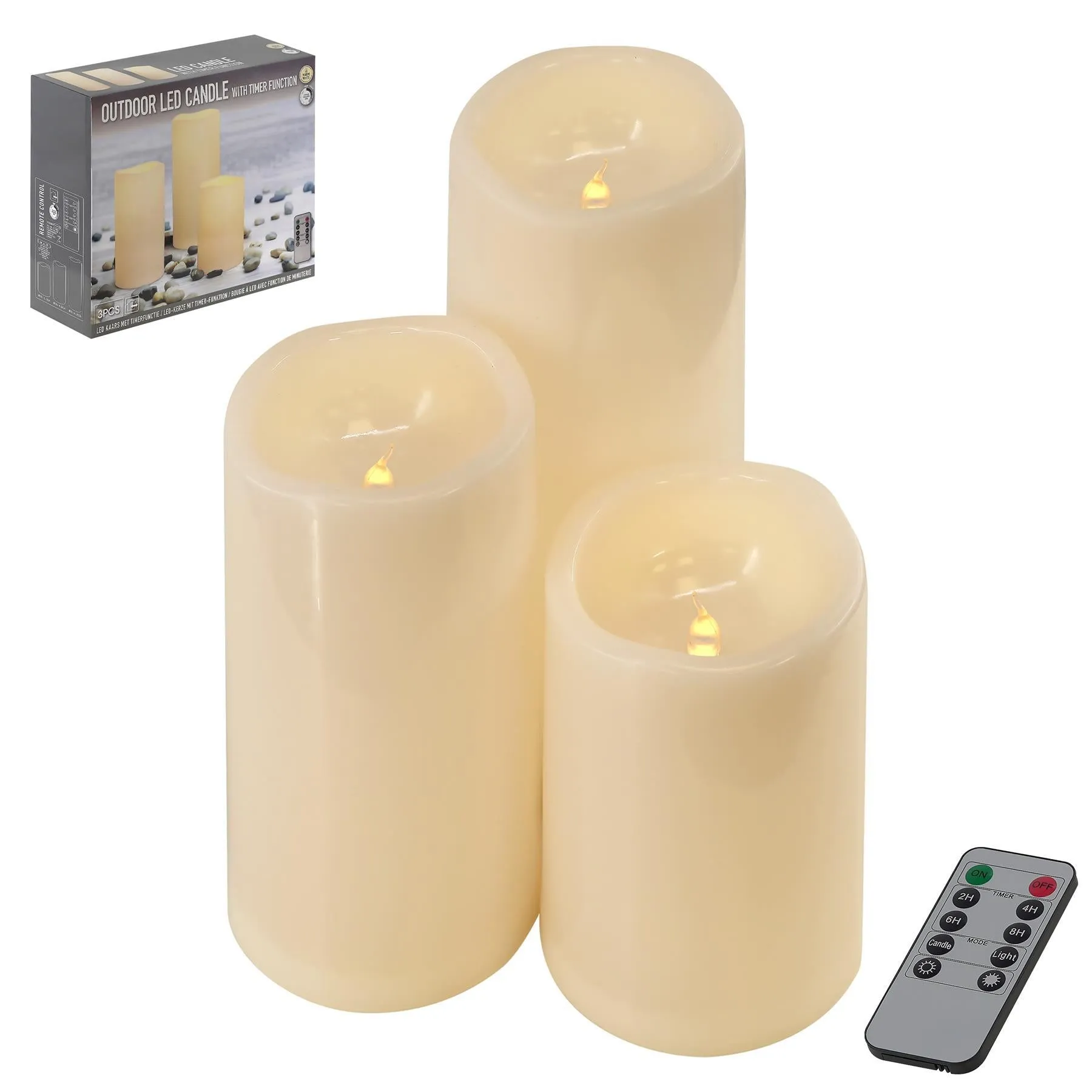 3 Pcs Outdoor LED Candle Light