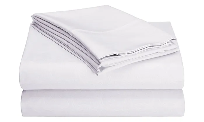4-Piece Set: Super-Soft 1600 Series Circle Embossed Bed Sheet
