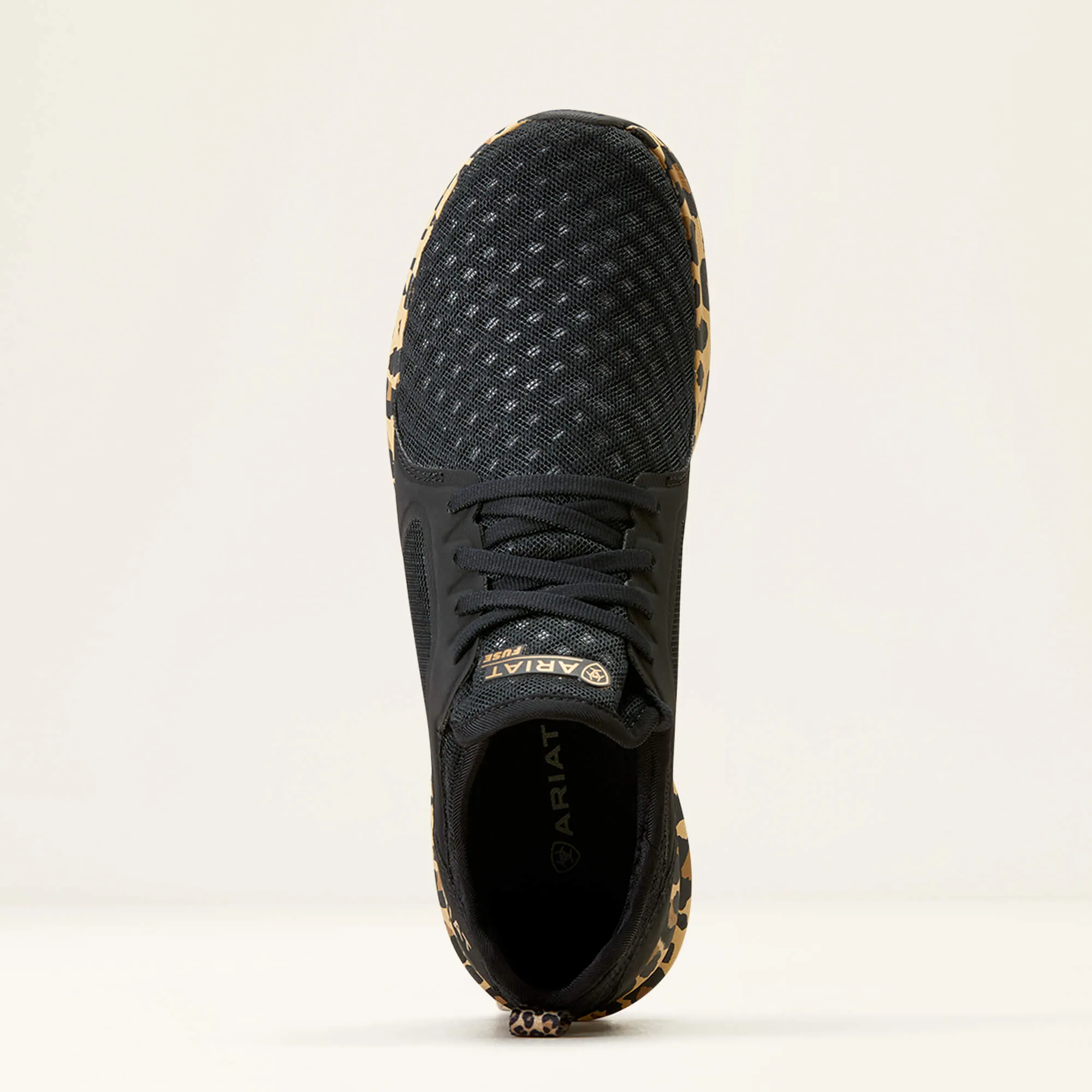 40% OFF - ARIAT Fuse Trainers - Womens - Black Mesh / Leopard Print - Size: UK 5