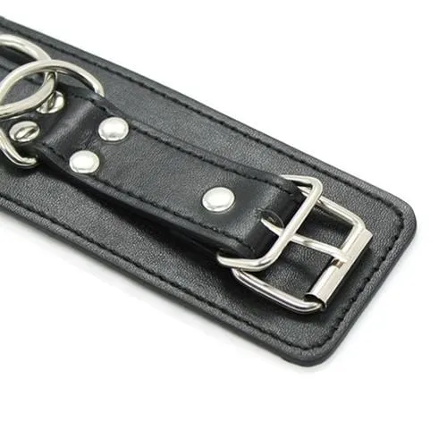 5713M      Heavy Weight Vegan Leather Loop & O-Ring Ankle Cuffs
