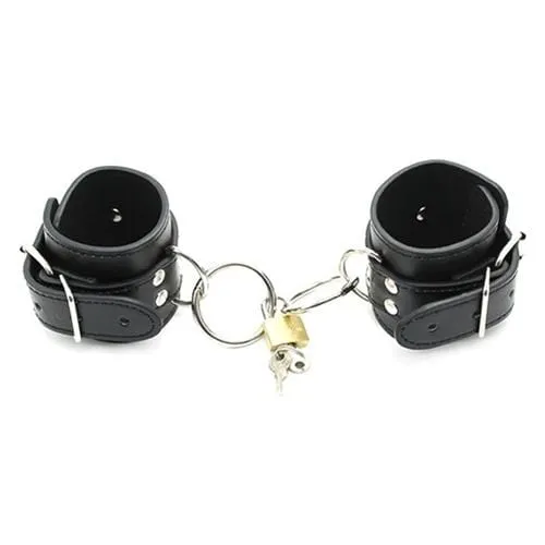5713M      Heavy Weight Vegan Leather Loop & O-Ring Ankle Cuffs