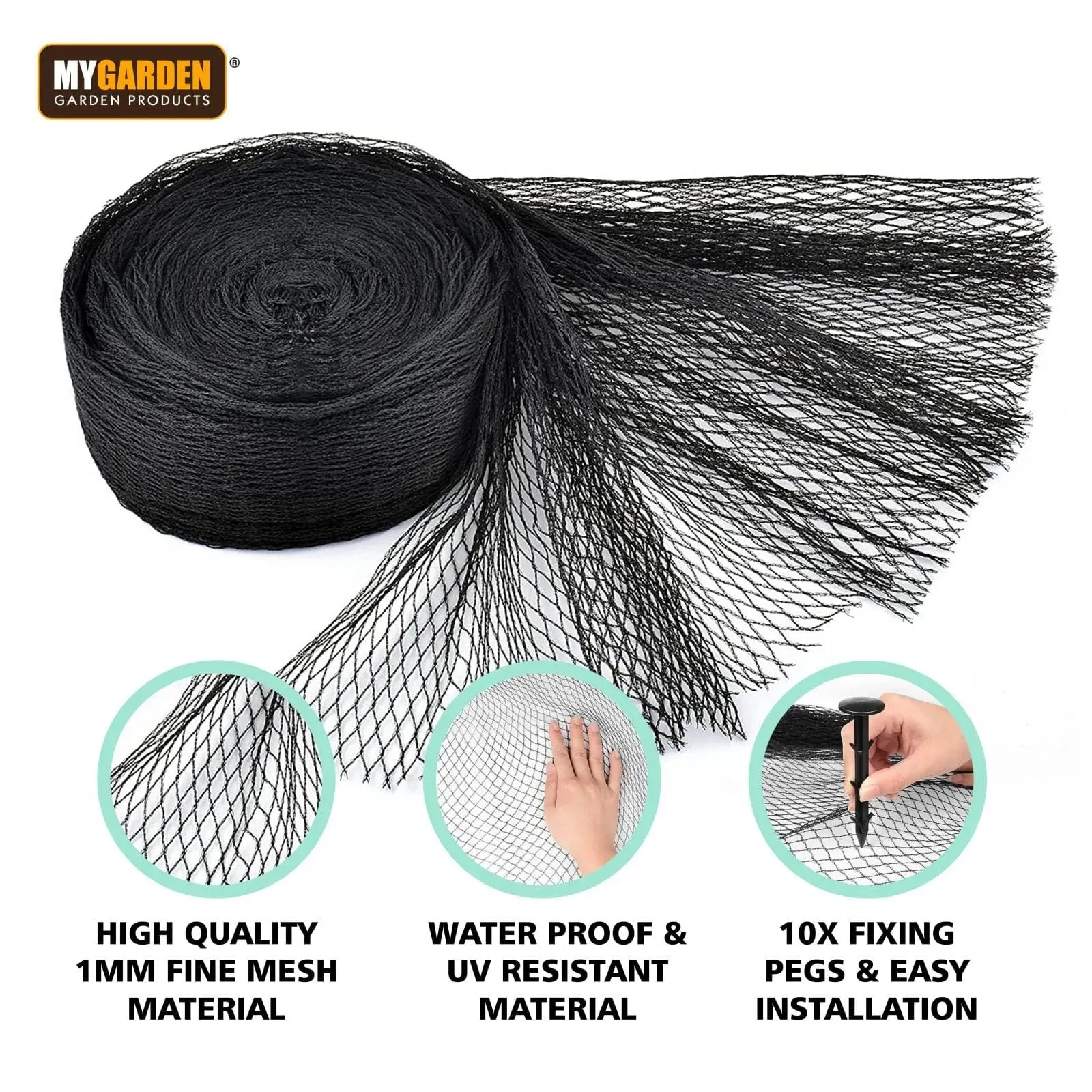 6m x 4m Fish Pond Protection Netting Kit with 10 Pegs