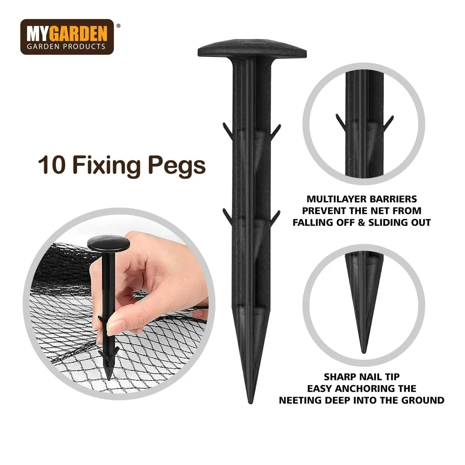 6m x 4m Fish Pond Protection Netting Kit with 10 Pegs