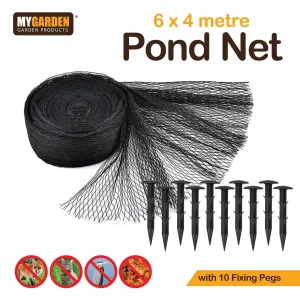 6m x 4m Fish Pond Protection Netting Kit with 10 Pegs