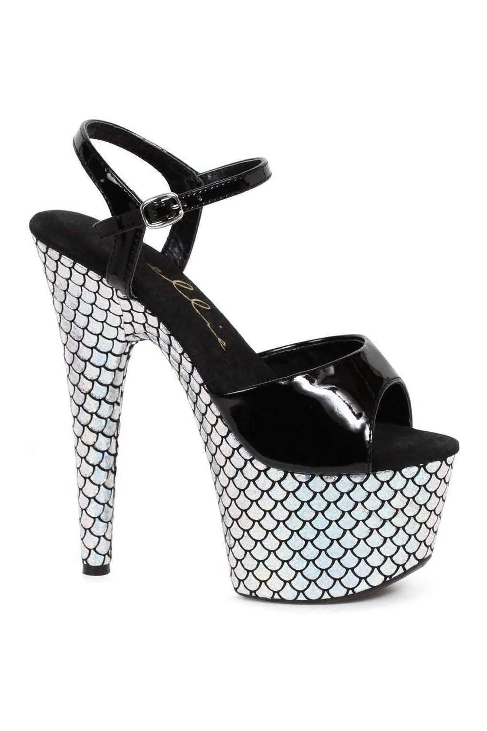 709-MARINA Platform Sandal  | Clear Vinyl