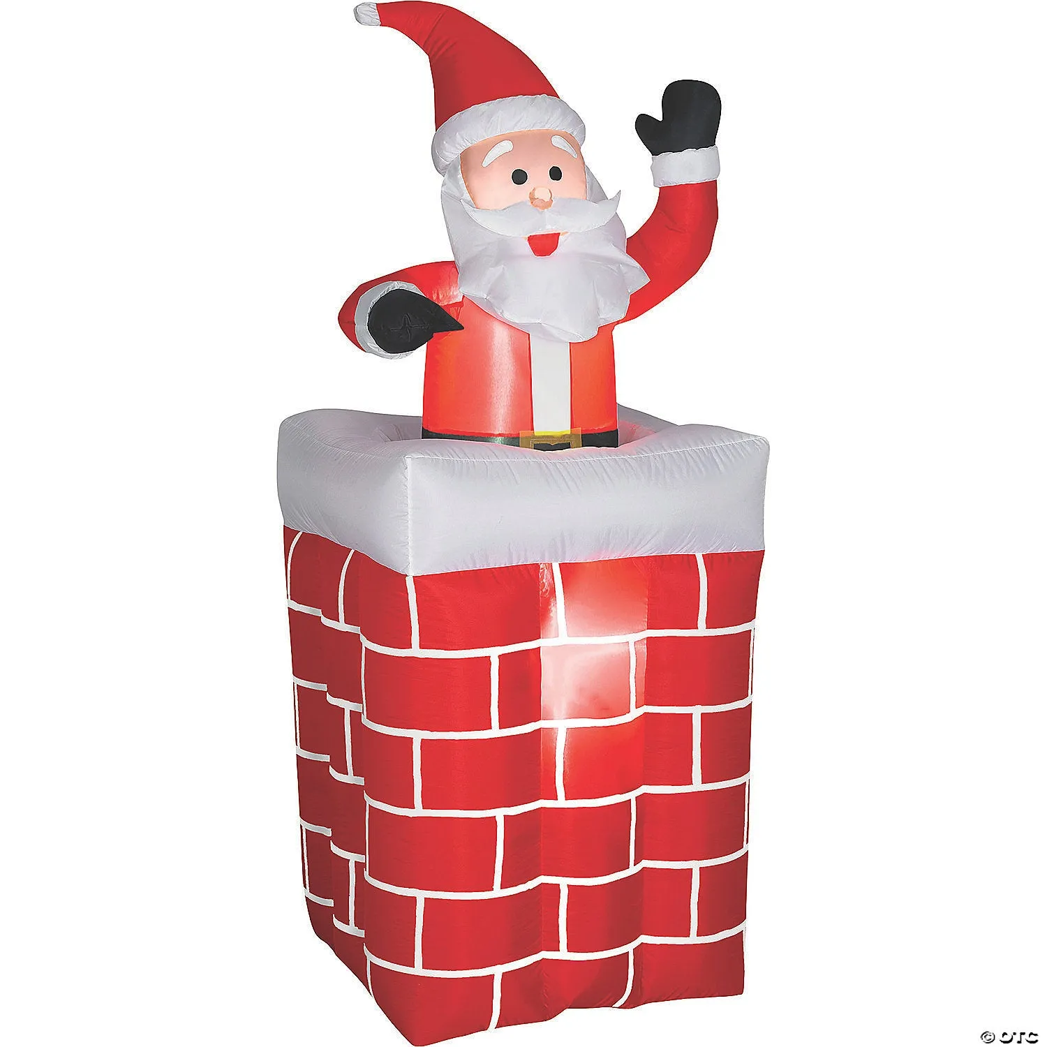 72" Blow Up Inflatable Santa Chimney Outdoor