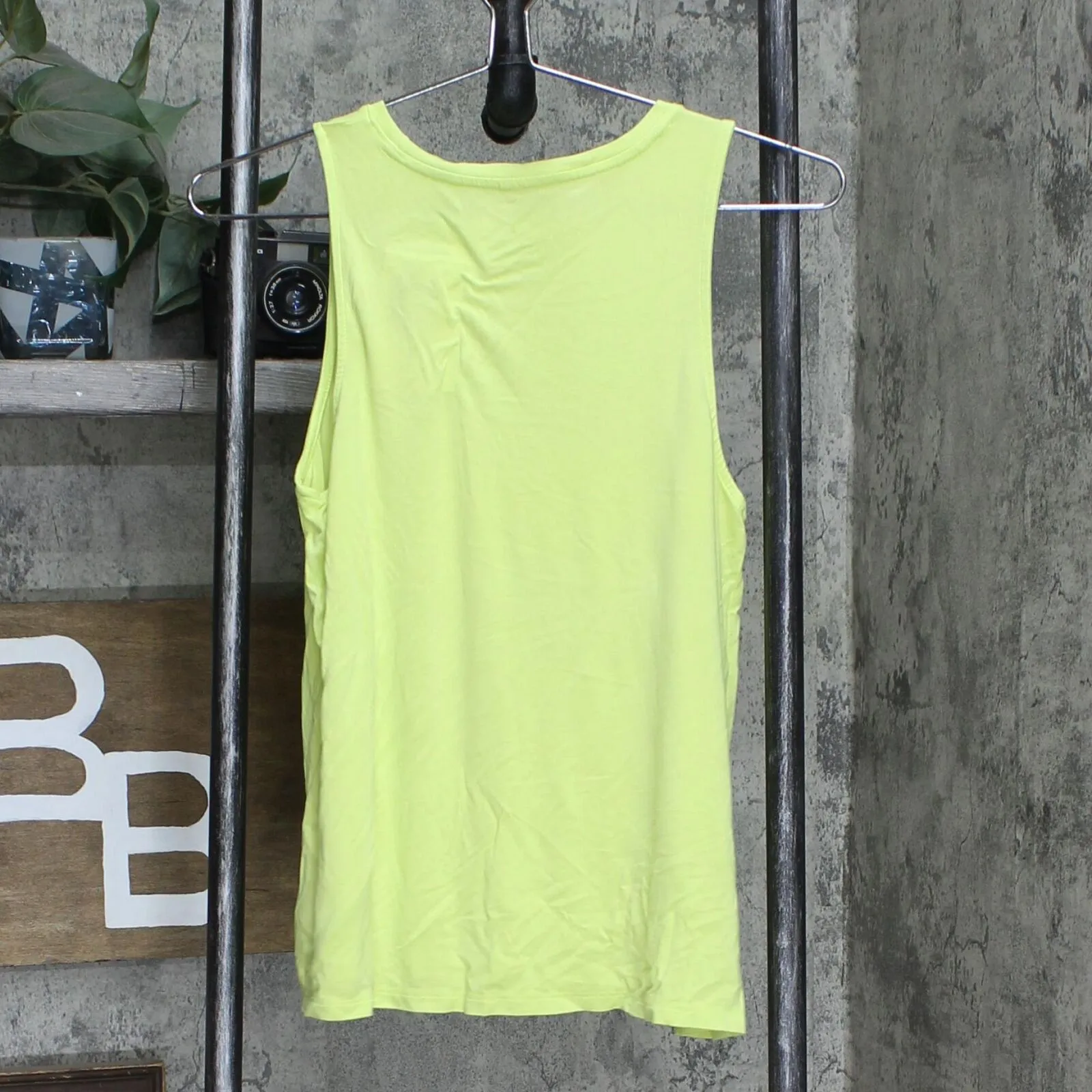 A New Day Women's Flowy Relaxed Sleevess Tank Top Lime Green Small