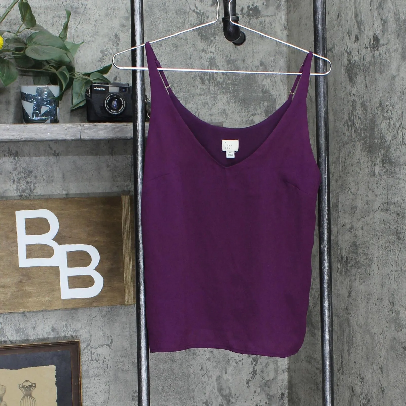 A New Day Women's Lined Tank Top Purple XS