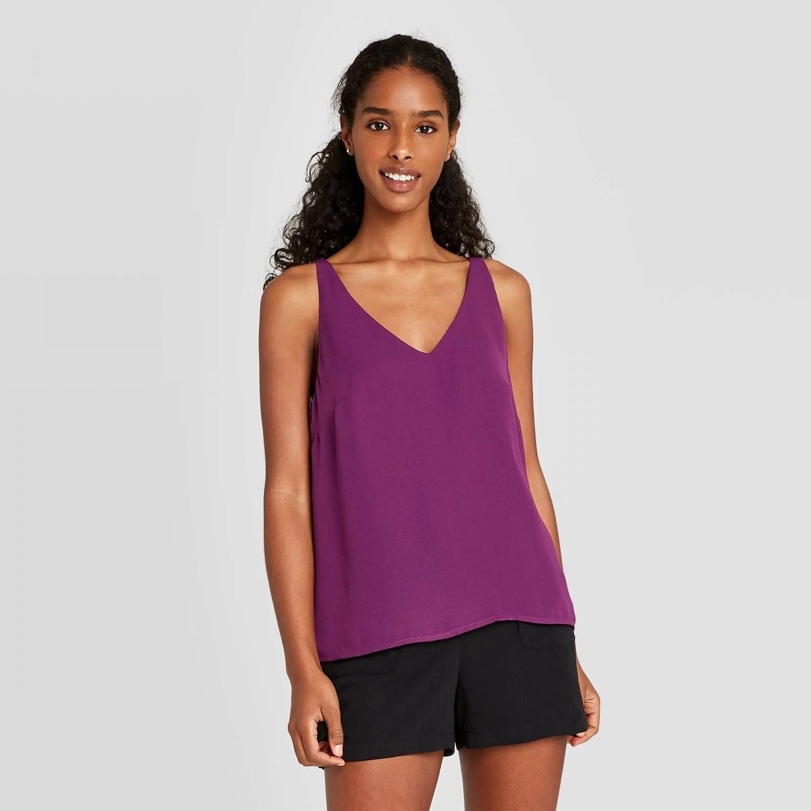 A New Day Women's Lined Tank Top Purple XS