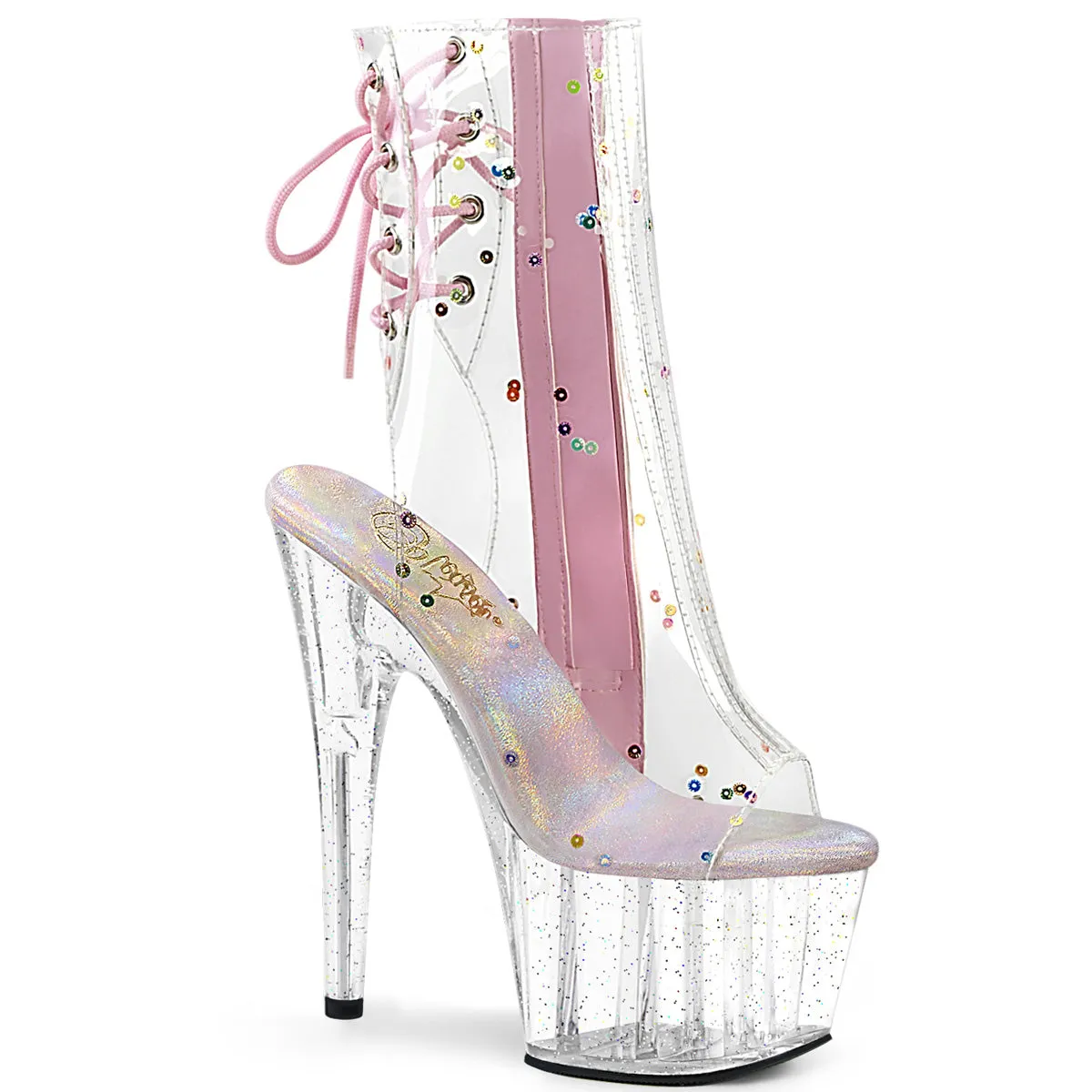 ADORE-1018C-2  Clear TPU-Baby Pink/Clear