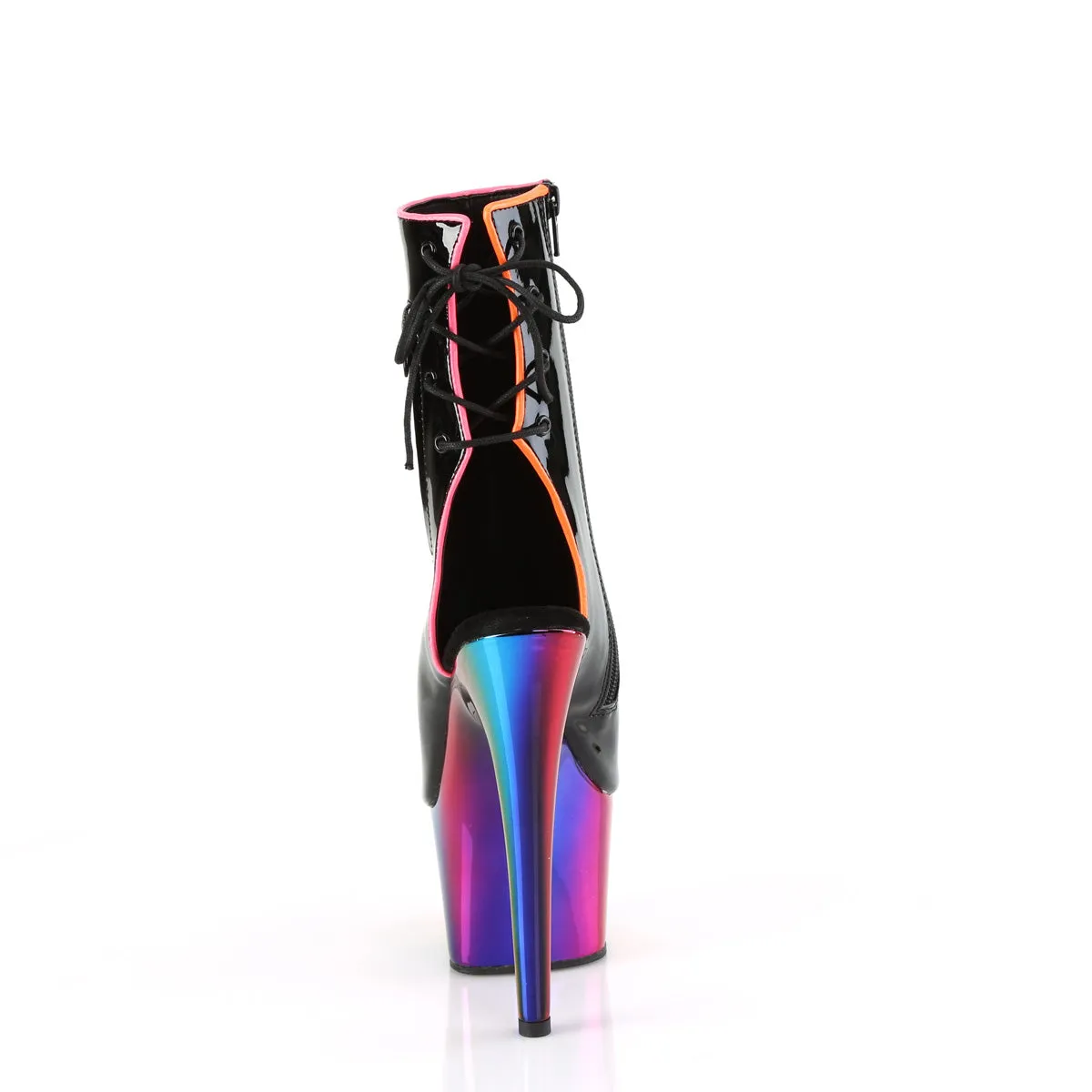ADORE-1018RC-02  Black Patent/Rainbow Chrome