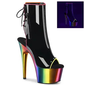 ADORE-1018RC-02  Black Patent/Rainbow Chrome