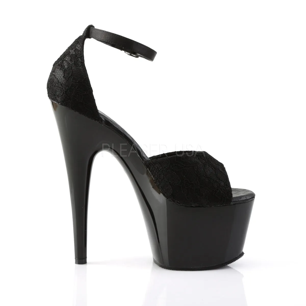ADORE-768  Black Satin-Black Lace/Black