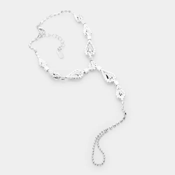 Anklet Crystal Rhinestone Pave Toe Ring - Purple