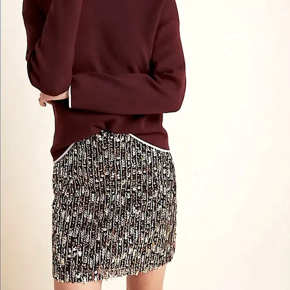 Anthropologie Corey Lynn Calter Sequined Miniskirt Size Small NWT