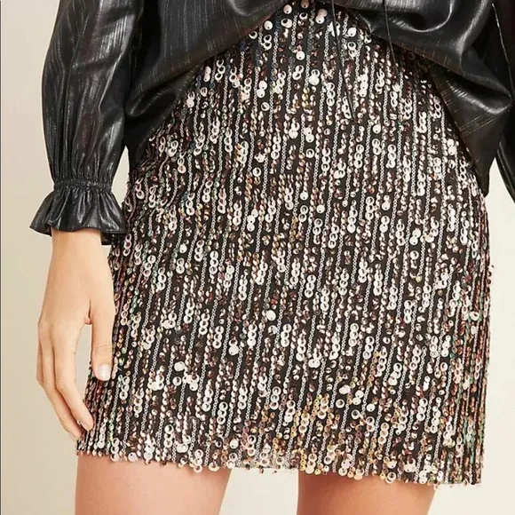 Anthropologie Corey Lynn Calter Sequined Miniskirt Size Small NWT