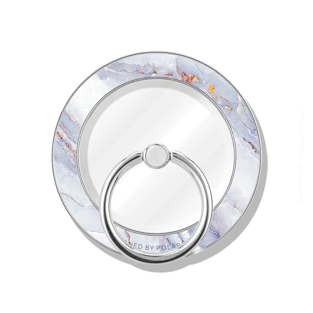 Arctic Ocean - Silver MagSafe Phone Grip and Ring Holder Stand