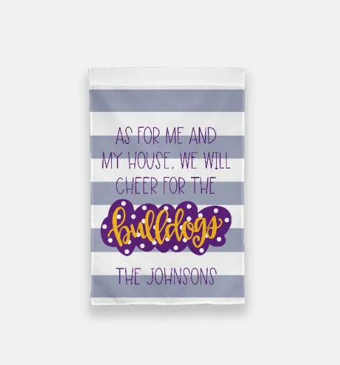 As for Me and My House Team Spirit Personalized Garden Flag