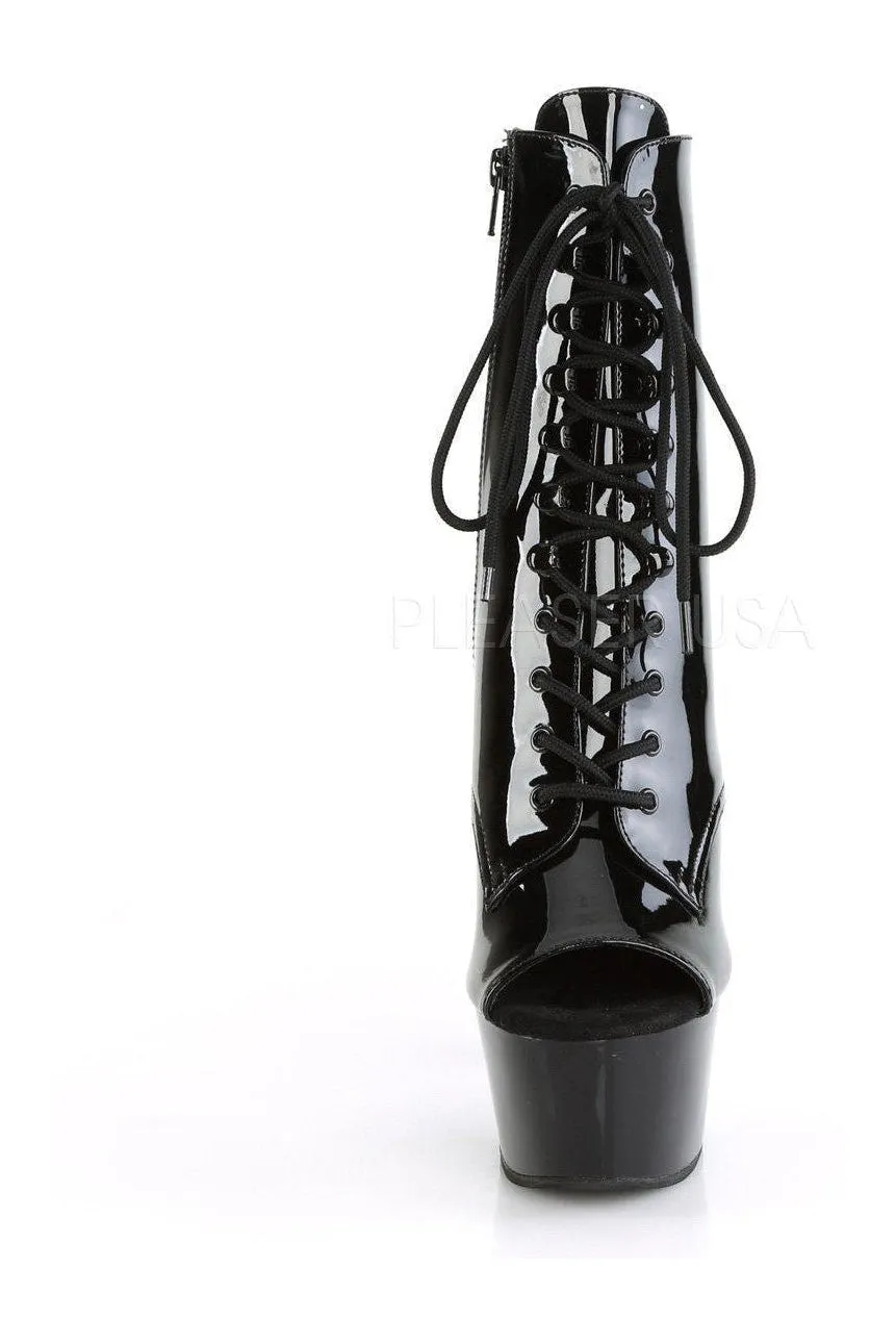 ASPIRE-1021 Platform Ankle Boot | Black Patent