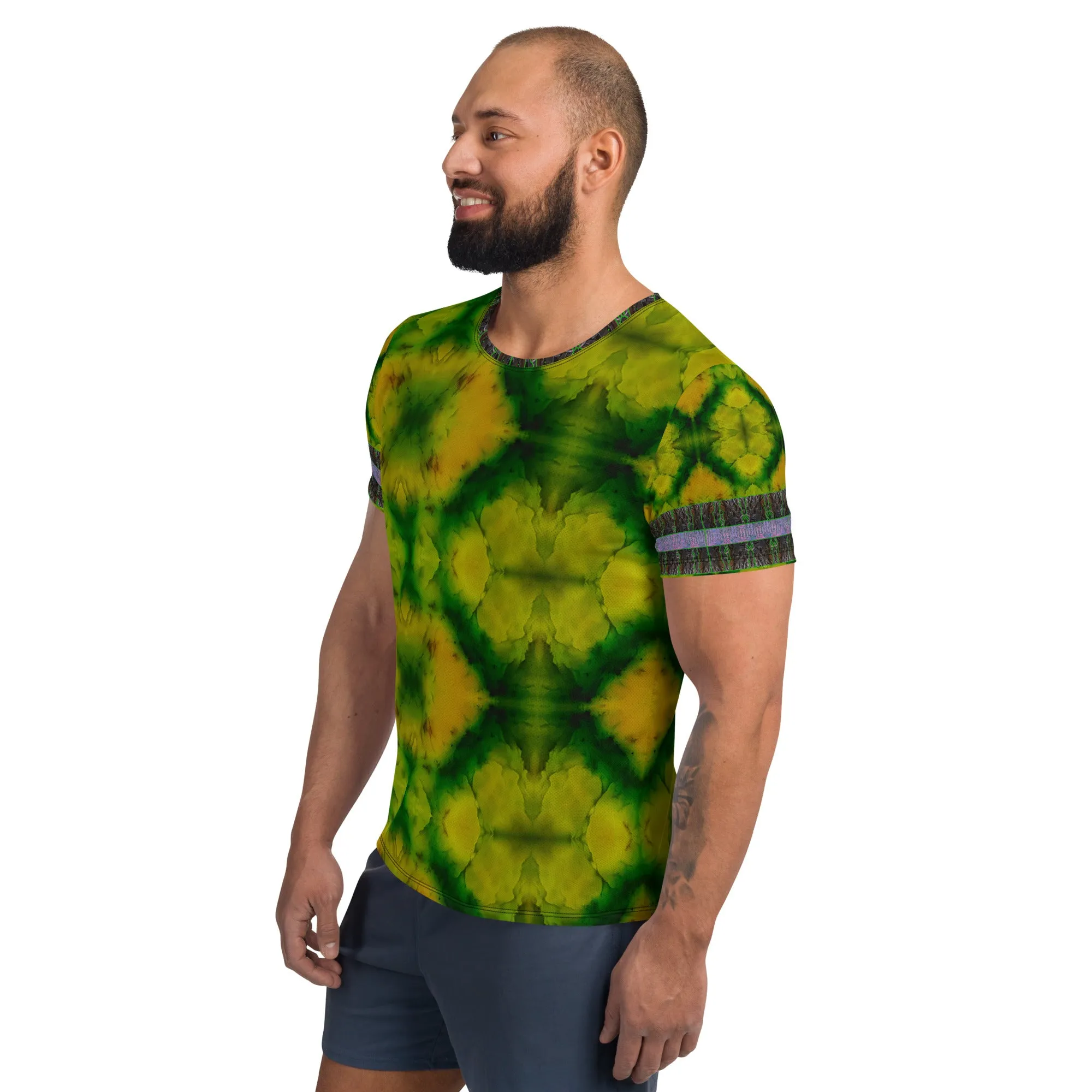 Athletic T-Shirt (His/Virilis)(Tree Link Stripe) RJSTH@Fabric#5 RJSTHS2021 RJS