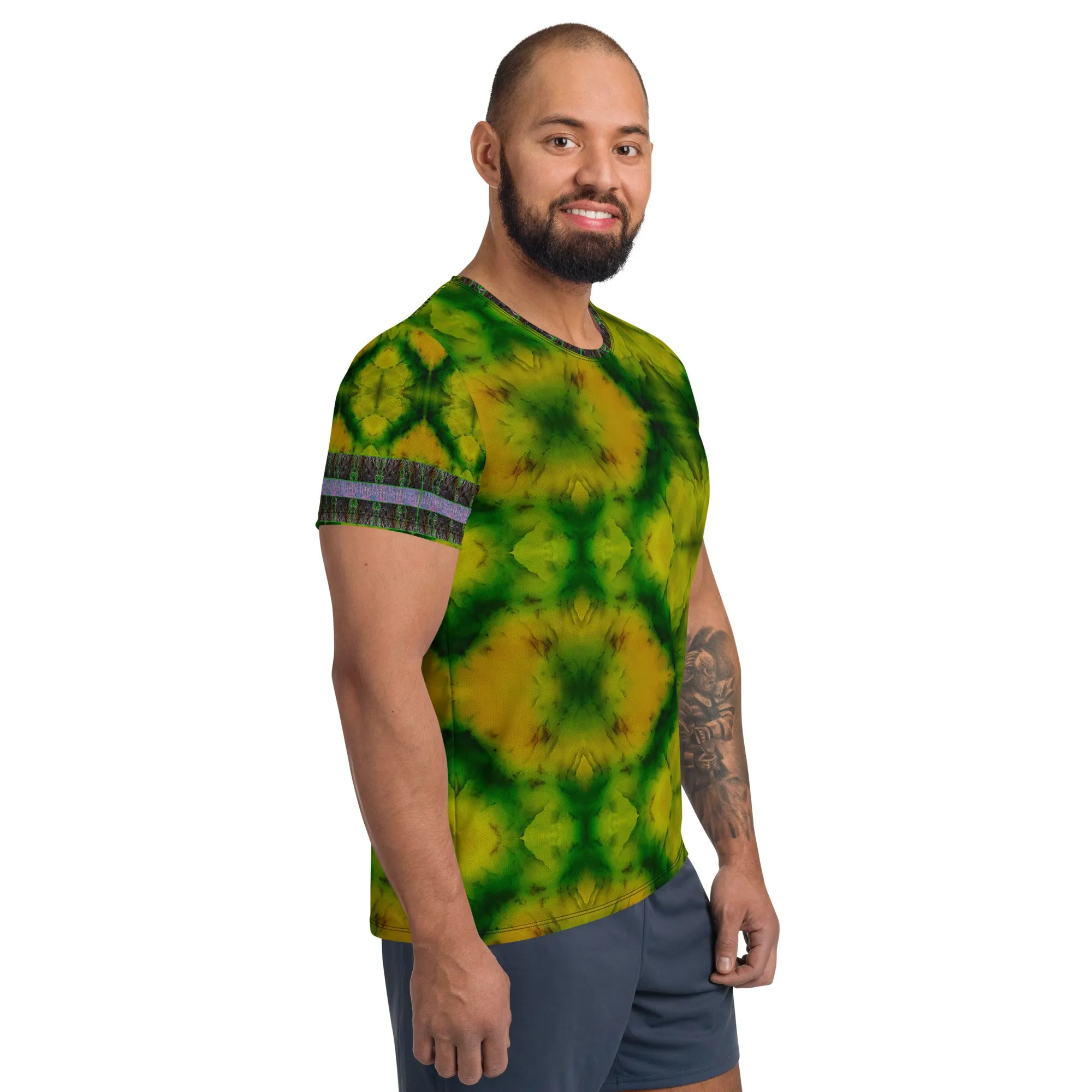 Athletic T-Shirt (His/Virilis)(Tree Link Stripe) RJSTH@Fabric#5 RJSTHS2021 RJS