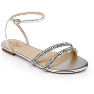 Badgley Mischka Womens SILMET Sequined  Ankle Strap