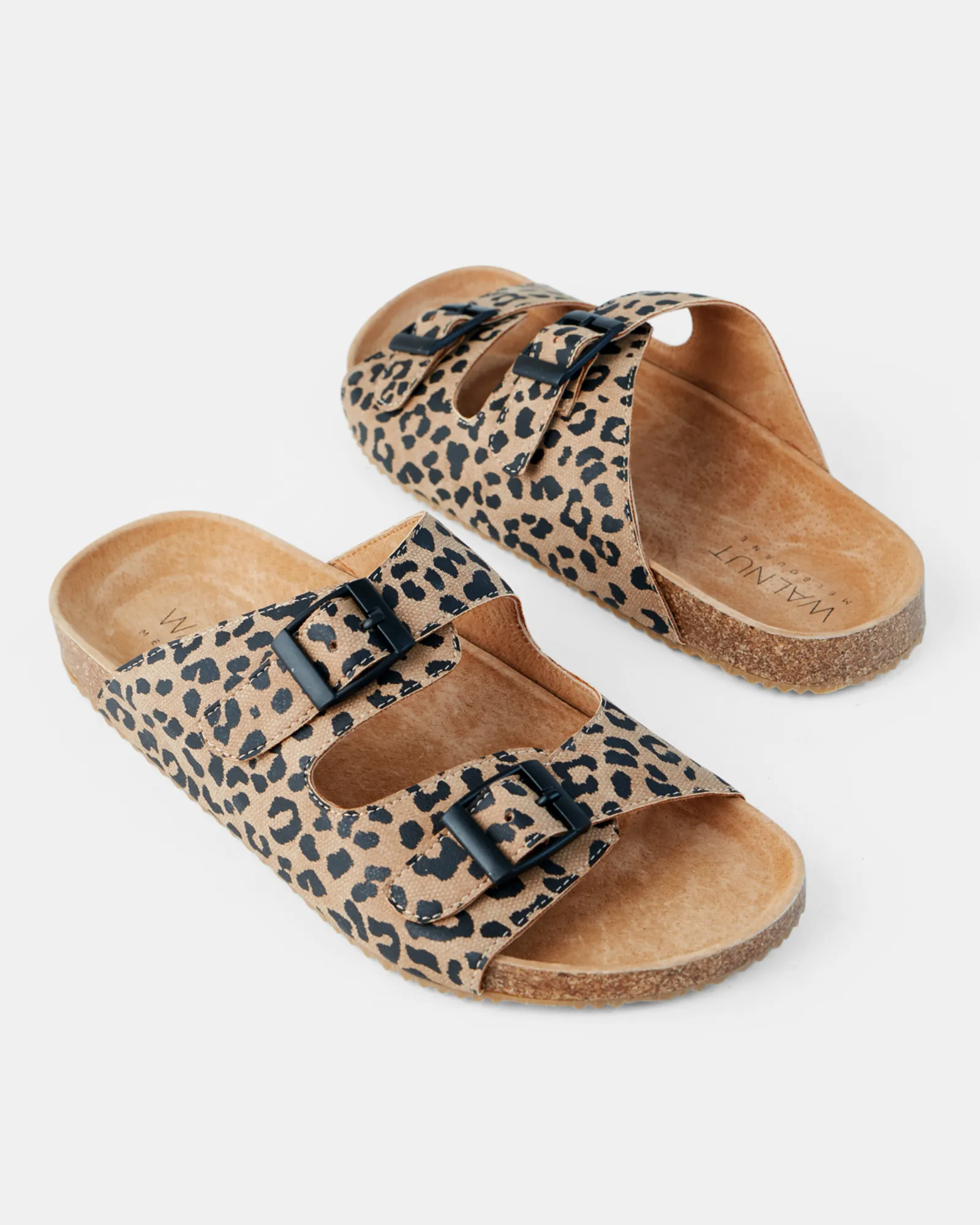 Bailey Slide - Tan Leopard