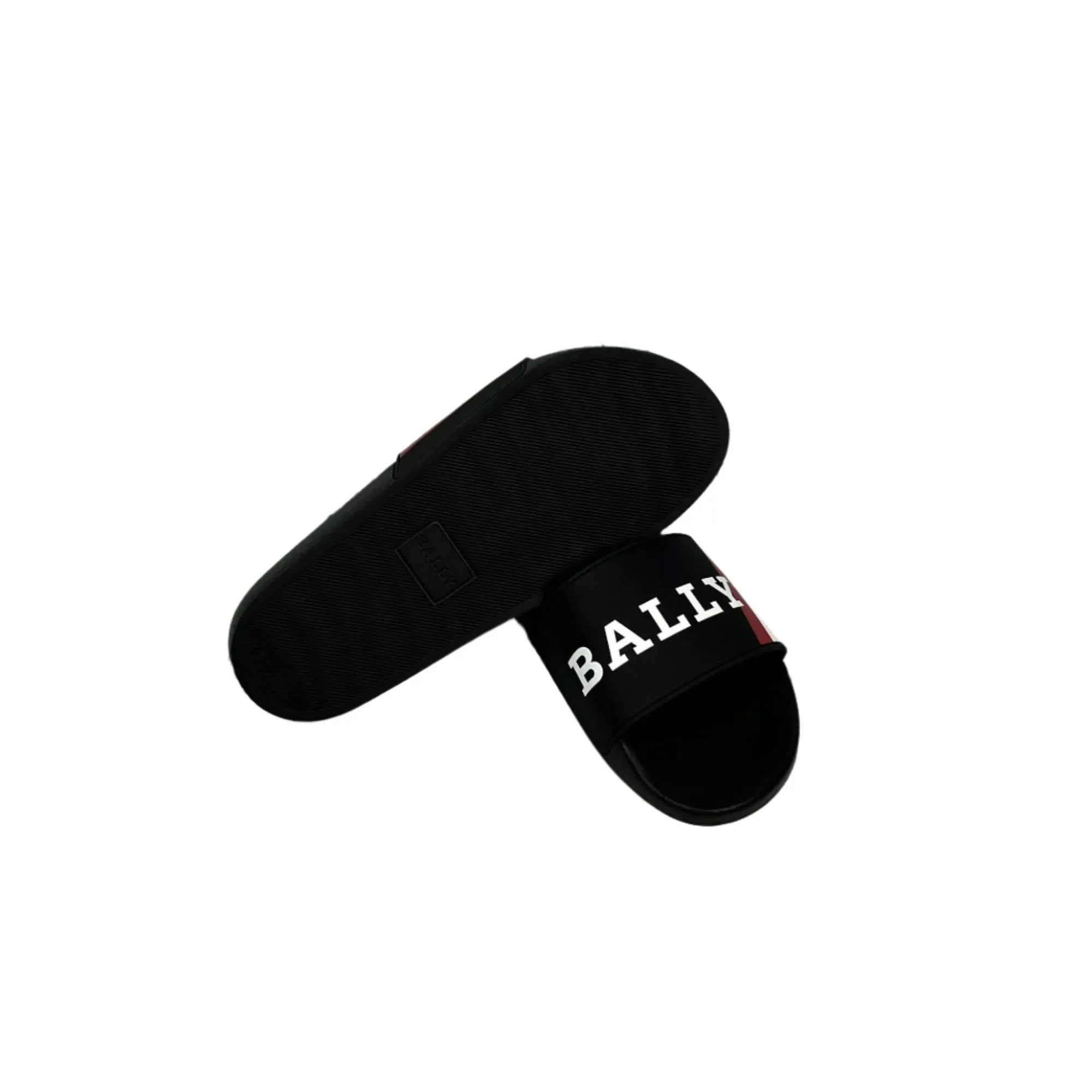 Bally Mens Simon Black Rubber Sandals
