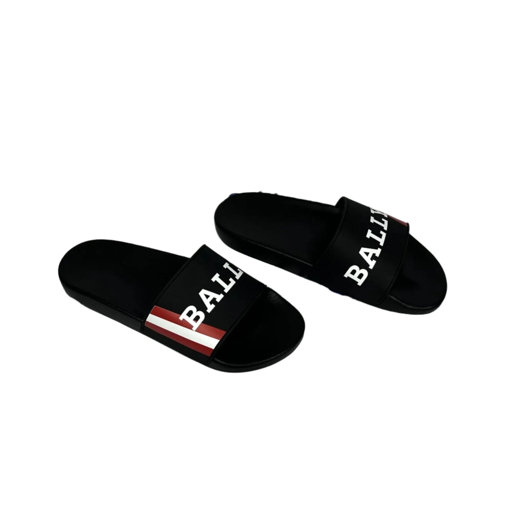 Bally Mens Simon Black Rubber Sandals