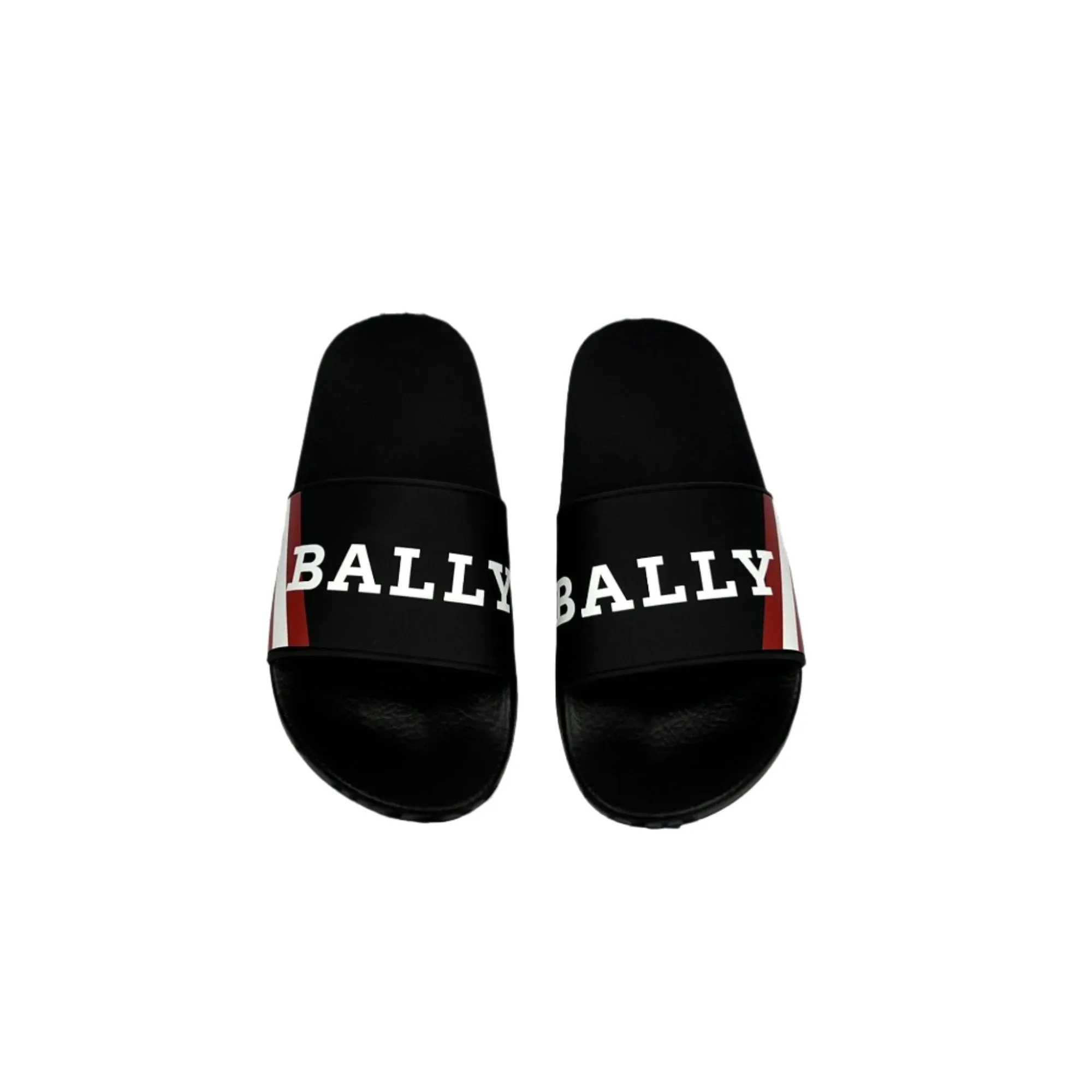 Bally Mens Simon Black Rubber Sandals