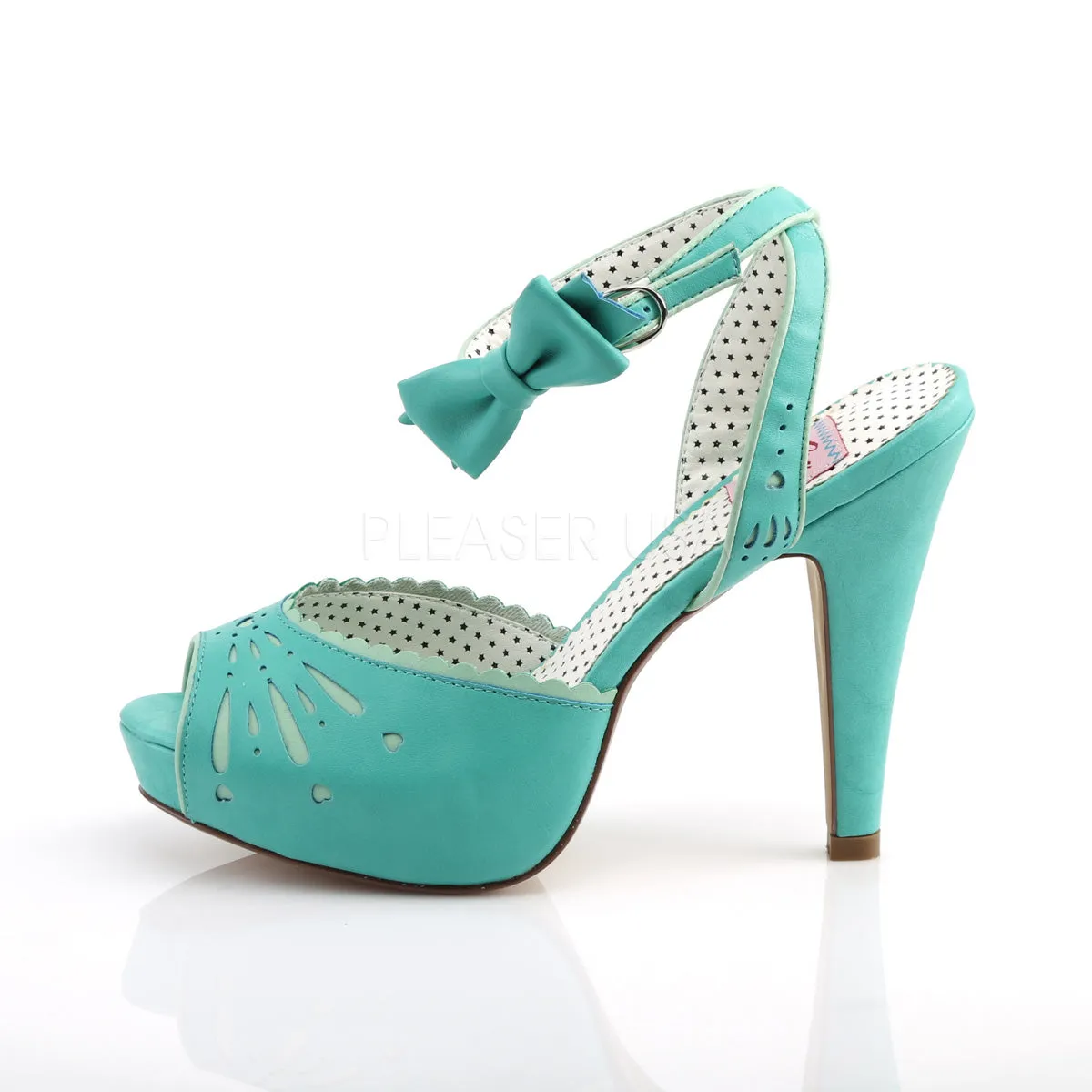 BETTIE-01  Teal Faux Leather